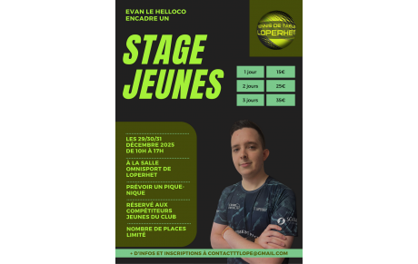 Stages vacances de Noël