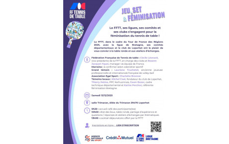 Matinée féminisation du tennis de table